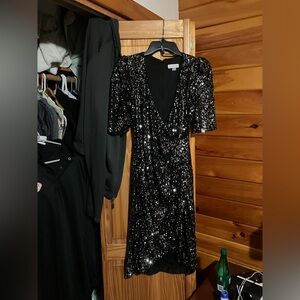 Calvin Klein Black Sequin Dress